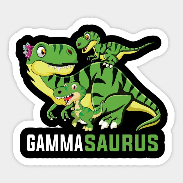 GAMMAsaurus Cute GAMMA Saurus Dinosaur Christmas Sticker by InterFish